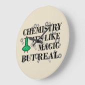 Chemie ist wie Magie, aber real Große Wanduhr (Winkel)