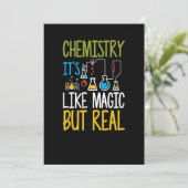 Chemie ist wie Zauberei, aber echt lustig Einladung (Stehend Vorderseite)