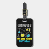 Chemie ist wie Zauberei, aber echte Funny Chemistr Gepäckanhänger (Vorderseite vertikal)