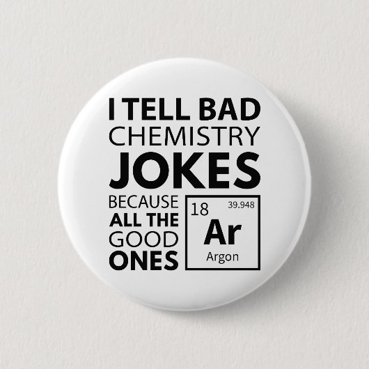 Chemie Jokes Argon Button (Vorderseite)