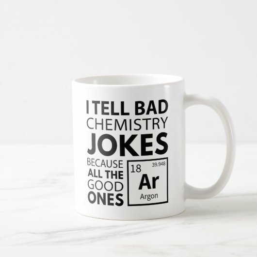 Chemie Jokes Argon Kaffeetasse (Rechts)