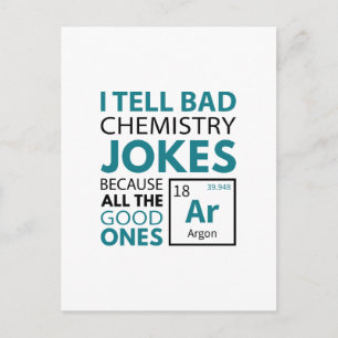 Chemie Jokes Argon Postkarte