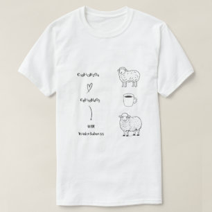 Chemie Kaffee Koffein Molekül Schaf T-Shirt 