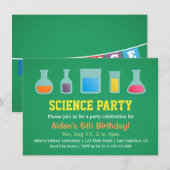 Chemie Kindergeburtstag Party Einladungen (Vorne/Hinten)