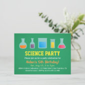 Chemie Kindergeburtstag Party Einladungen (Stehend Vorderseite)