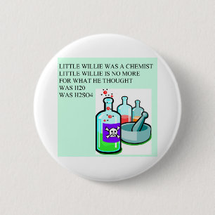 Chemie kleiner Willie-Reim Button