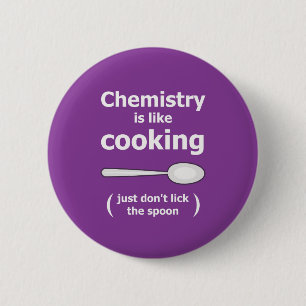 Chemie kocht sience Wissenschaftlerexperiment Button
