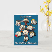 Chemie Koffein Molekül Lustige Wissenschaft Geek C Karte (Gelbe Blume)