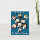 Chemie Koffein Molekül Lustige Wissenschaft Geek K Karte (Vorderseite)