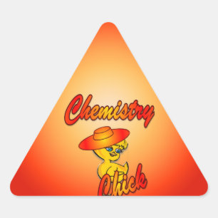 Chemie-Küken #5 Dreieckiger Aufkleber