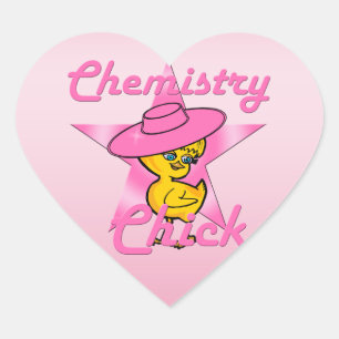 Chemie-Küken #8 Herz-Aufkleber