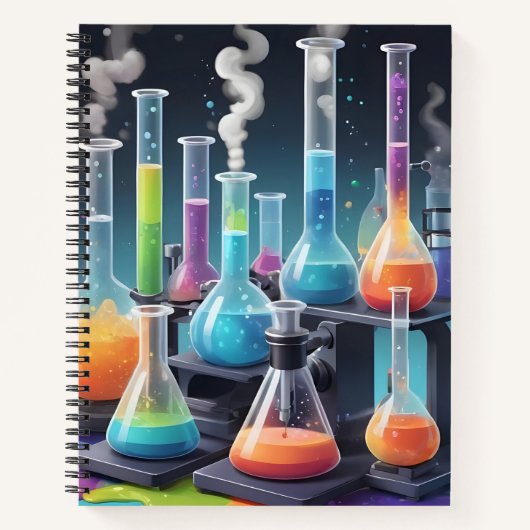 Chemie-Labrador - farbenfrohe wissenschaftliche Au Notizblock (Vorderseite)