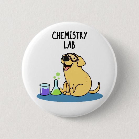 Chemie Labrador Funny Labrador Dog Pub Button (Vorderseite)