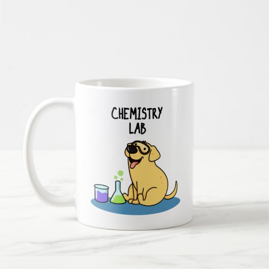 Chemie Labrador Funny Labrador Dog Pub Kaffeetasse (Links)