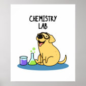 Chemie Labrador Funny Labrador Dog Pub Poster (Vorne)
