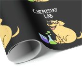 Chemie Labrador Funny Labrador Dog Pun Dark BG Geschenkpapier (Rolleneckpunkt)