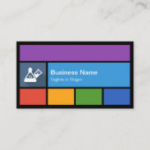 Chemie Labrador Laboratory - Farbige Fliesen kreat Visitenkarte (Vorderseite)