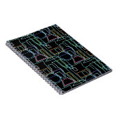 Chemie Labrador Lines Notizblock (Rechte Seite)