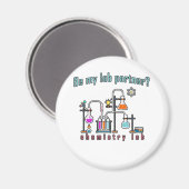 Chemie-Labrador Magnet (Vorderseite/Rückseite)