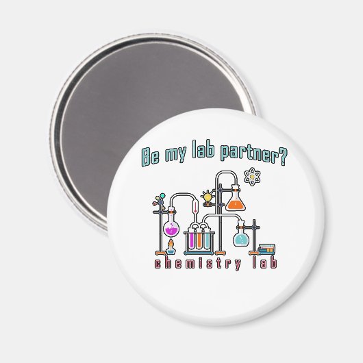 Chemie-Labrador Magnet (Vorderseite/Rückseite)