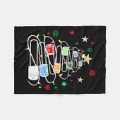 Chemie Labrador Scientifiost Phlebotomist Weihnach Fleecedecke (Vorderseite (Horizontal))