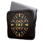 Chemie-Labrador Wissenschaft Botanisches Muster Laptopschutzhülle (Vorderseite Links)