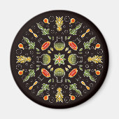 Chemie-Labrador Wissenschaft Botanisches Muster Magnet (Vorne)