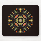 Chemie-Labrador Wissenschaft Botanisches Muster Mousepad (Vorne)