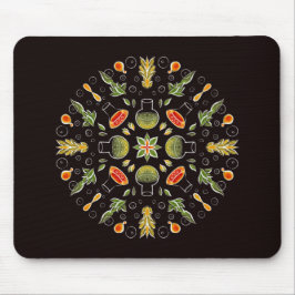 Chemie-Labrador Wissenschaft Botanisches Muster Mousepad
