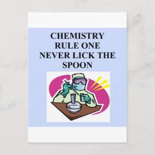 Chemie: Lecken Sie nie den Löffel Postkarte