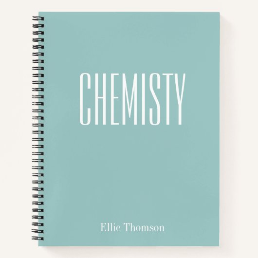 Chemie Leere und Papier Aqua Blue Name Notizblock (Vorderseite)