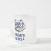 Chemie-Lehrer-Geschenk für (Welten am besten) Mattglastasse (Vorderseite Links)