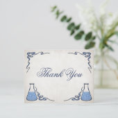 Chemie-Lehrer Hochzeitseinladungen Dankeskarte (Stehend Vorderseite)