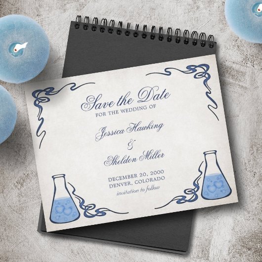 Chemie-Lehrer Hochzeitseinladungen Save The Date