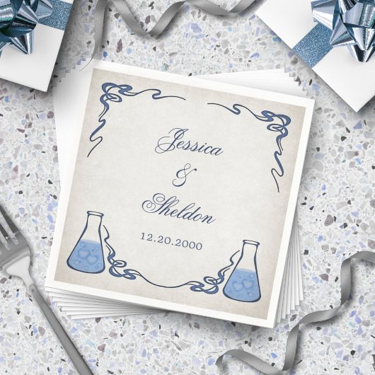 Chemie-Lehrer Hochzeitseinladungen Serviette