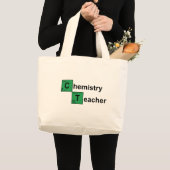 Chemie-Lehrerschwarzes Jumbo Stoffbeutel (Vorderseite (Produkt))