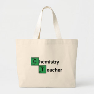 Chemie-Lehrerschwarzes Jumbo Stoffbeutel