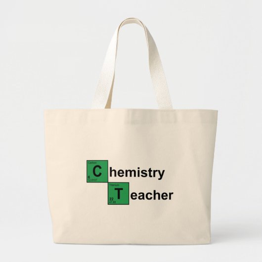 Chemie-Lehrerschwarzes Jumbo Stoffbeutel (Vorne)