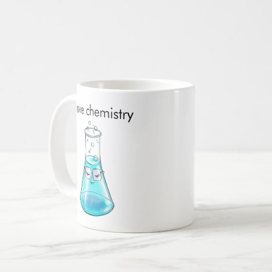 Chemie Liebe Niedliche Wissenschaft Labrador Kunst Kaffeetasse (Vorderseite Links)