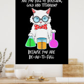 Chemie Lieben für Studenten Katze Poster (Küche)