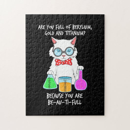 Chemie Lieben für Studenten Katze Puzzle (Vertikal)