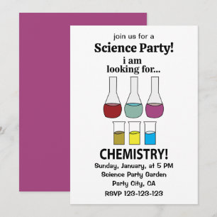 Chemie Lustig Ich suche Chemie Einladung