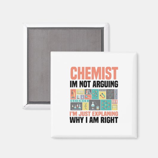 Chemie Magnet (Vorderseite/Rückseite)