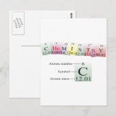 Chemie mit Elementen getippt Postkarte (Vorne/Hinten)