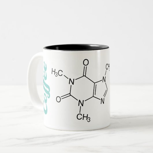 Chemie-Molekül-Kaffee-Tasse Zweifarbige Tasse (Vorderseite Links)