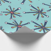Chemie-Molekül Retro Modernes Abstraktes Muster Geschenkpapier (Ecke)