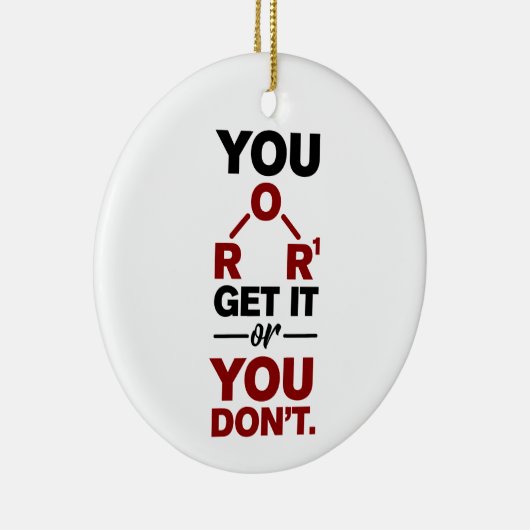 Chemie-Nerd - Funny Science Geek Keramik Ornament (Rechts)