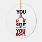 Chemie-Nerd - Funny Science Geek Keramik Ornament (Links)