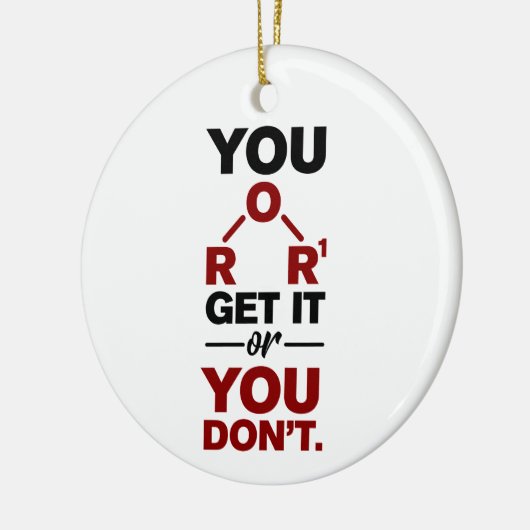 Chemie-Nerd - Funny Science Geek Keramik Ornament (Links)