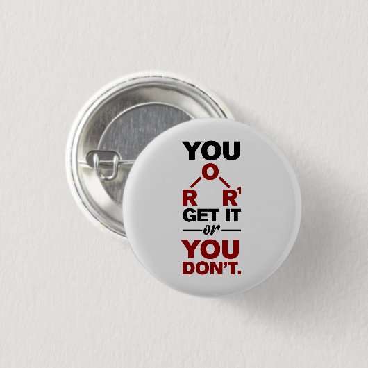 Chemie-Nerd - Funny Science Teacher Button (Vorne & Hinten)